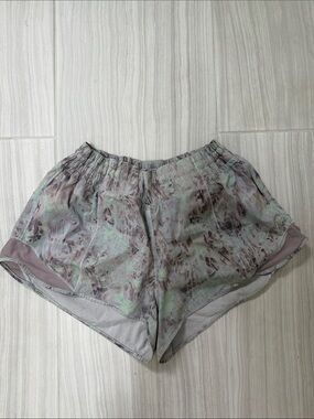 lululemon athletica Women's Athletic Shorts - Mint Green & Gray Marble Print